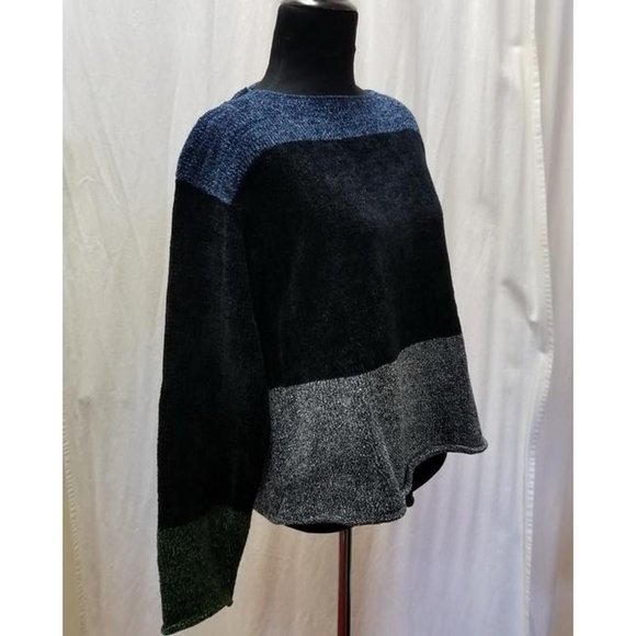 Norma & Hyla NH handloomed Chenille Color-Block Sweater S - Picture 3 of 7